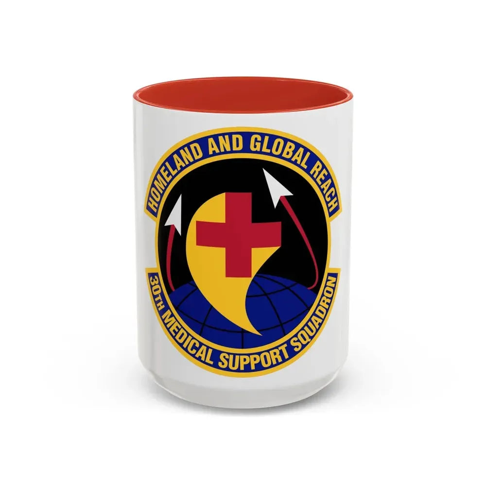 30th Medical Support Squadron (U.S. Air Force) Accent Coffee Mug 15oz Red - Go Mug Yourself