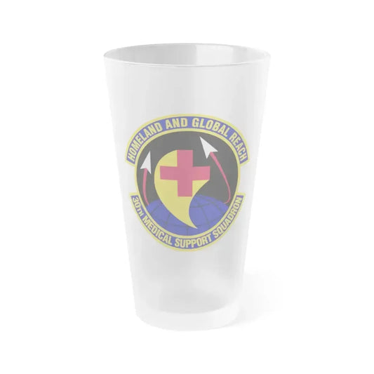 30th Medical Support Squadron (U.S. Air Force) Frosted Pint Glass 16oz 16oz Frosted - Go Mug Yourself