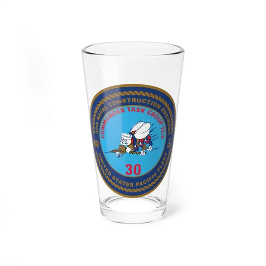 30TH NCR USPACFLT Seabee (U.S. Navy) Pint Glass 16oz 16oz - Go Mug Yourself