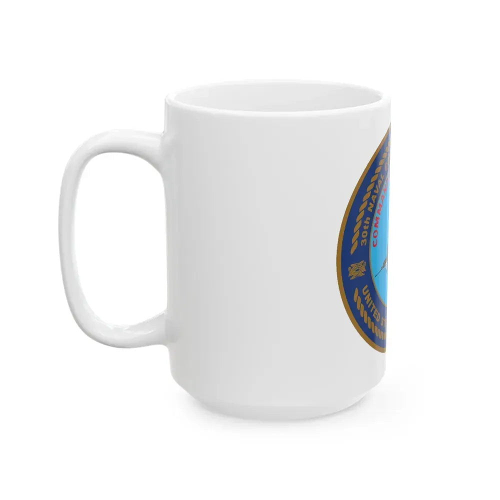 30TH NCR USPACFLT Seabee (U.S. Navy) White Coffee Mug - Go Mug Yourself