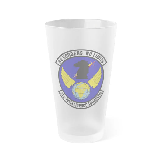 31 Intelligence Squadron ACC (U.S. Air Force) Frosted Pint Glass 16oz-16oz-Frosted-Go Mug Yourself