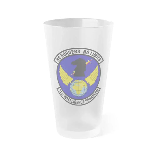 31 Intelligence Squadron ACC (U.S. Air Force) Frosted Pint Glass 16oz 16oz Frosted - Go Mug Yourself