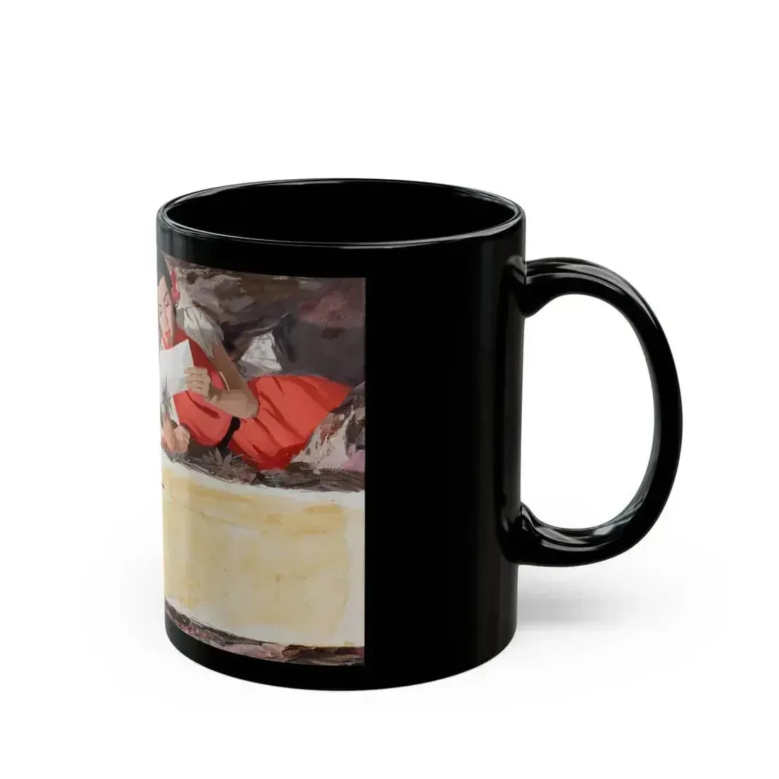 31 Months of Terror, and Now, Mirror magazine story illustration, June 1, 1952 - Black Coffee Mug - Go Mug Yourself