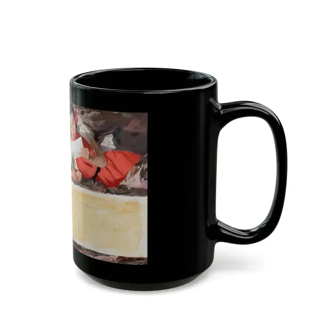 31 Months of Terror, and Now, Mirror magazine story illustration, June 1, 1952 - Black Coffee Mug - Go Mug Yourself