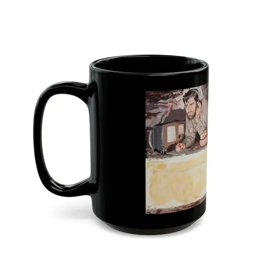 31 Months of Terror, and Now, Mirror magazine story illustration, June 1, 1952 - Black Coffee Mug - Go Mug Yourself