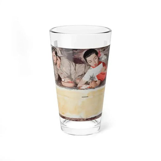 31 Months of Terror, and Now, Mirror magazine story illustration, June 1, 1952 (Magazine Illustration) Pint Glass 16oz 16oz - Go Mug Yourself