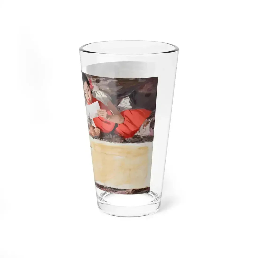 31 Months of Terror, and Now, Mirror magazine story illustration, June 1, 1952 (Magazine Illustration) Pint Glass 16oz - Go Mug Yourself