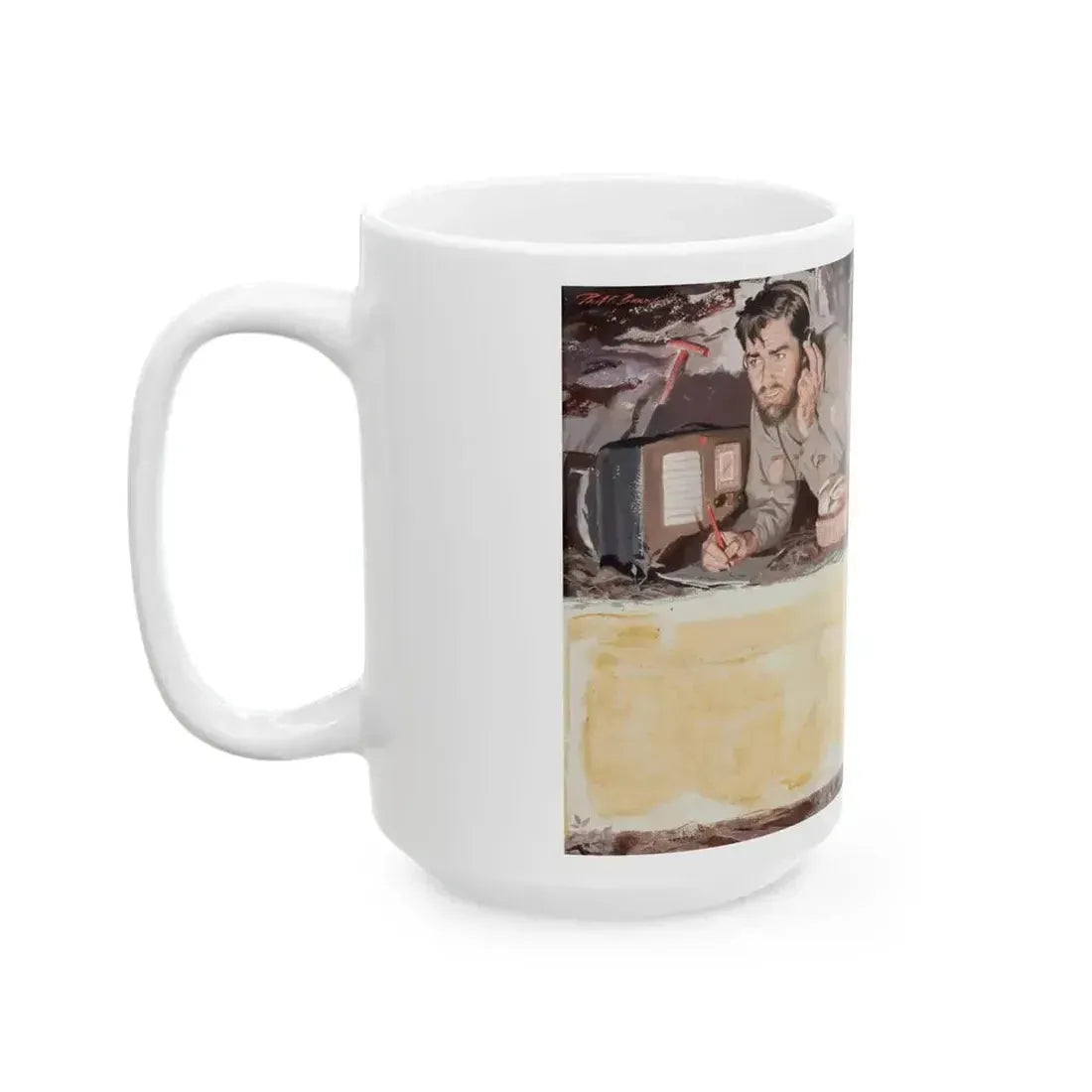 31 Months of Terror, and Now, Mirror magazine story illustration, June 1, 1952 - White Coffee Mug - Go Mug Yourself