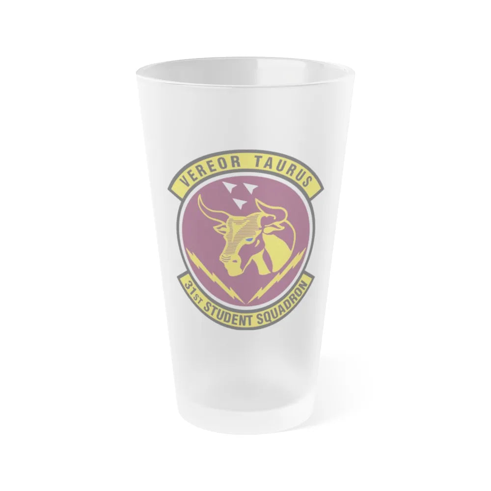 31 Student Sq AETC (U.S. Air Force) Frosted Pint Glass 16oz-16oz-Frosted-Go Mug Yourself