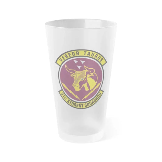 31 Student Sq AETC (U.S. Air Force) Frosted Pint Glass 16oz 16oz Frosted - Go Mug Yourself