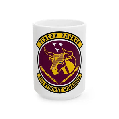 31 Student Sq AETC (U.S. Air Force) White Coffee Mug 15oz - Go Mug Yourself