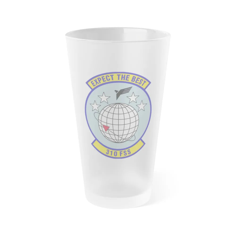 310 Force Support Squadron AFRC (U.S. Air Force) Frosted Pint Glass 16oz-Go Mug Yourself