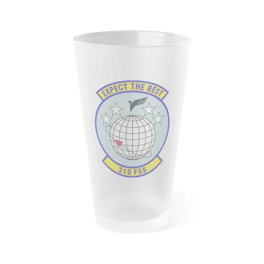 310 Force Support Squadron AFRC (U.S. Air Force) Frosted Pint Glass 16oz-Go Mug Yourself