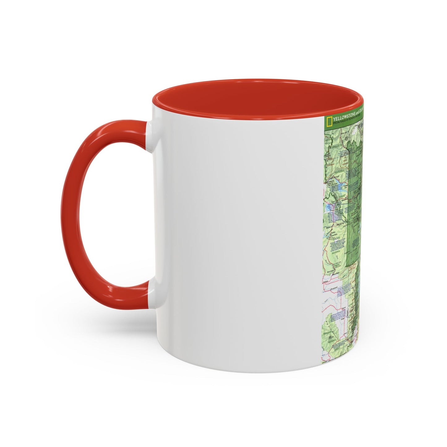 USA - Yellowstone and Grand Teton 1 1989) (Map) Accent Coffee Mug