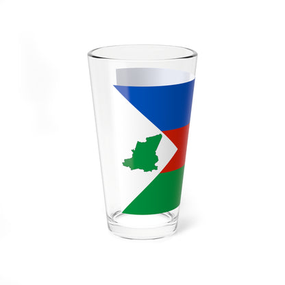 Flag of Vagaysky rayon Tyumen oblast 2003 (Russia) Pint Glass 16oz