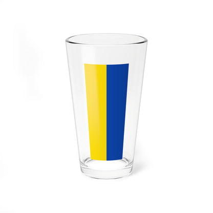 Flag yellow blue 2x5 (Germany) Pint Glass 16oz