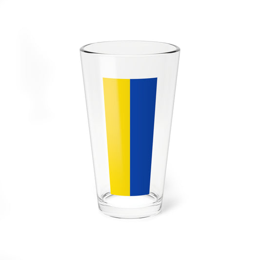 Flag yellow blue 2x5 (Germany) Pint Glass 16oz