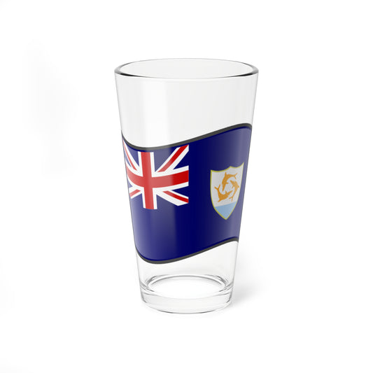 Nuvola Anguillan flag (United Kingdom) Pint Glass 16oz