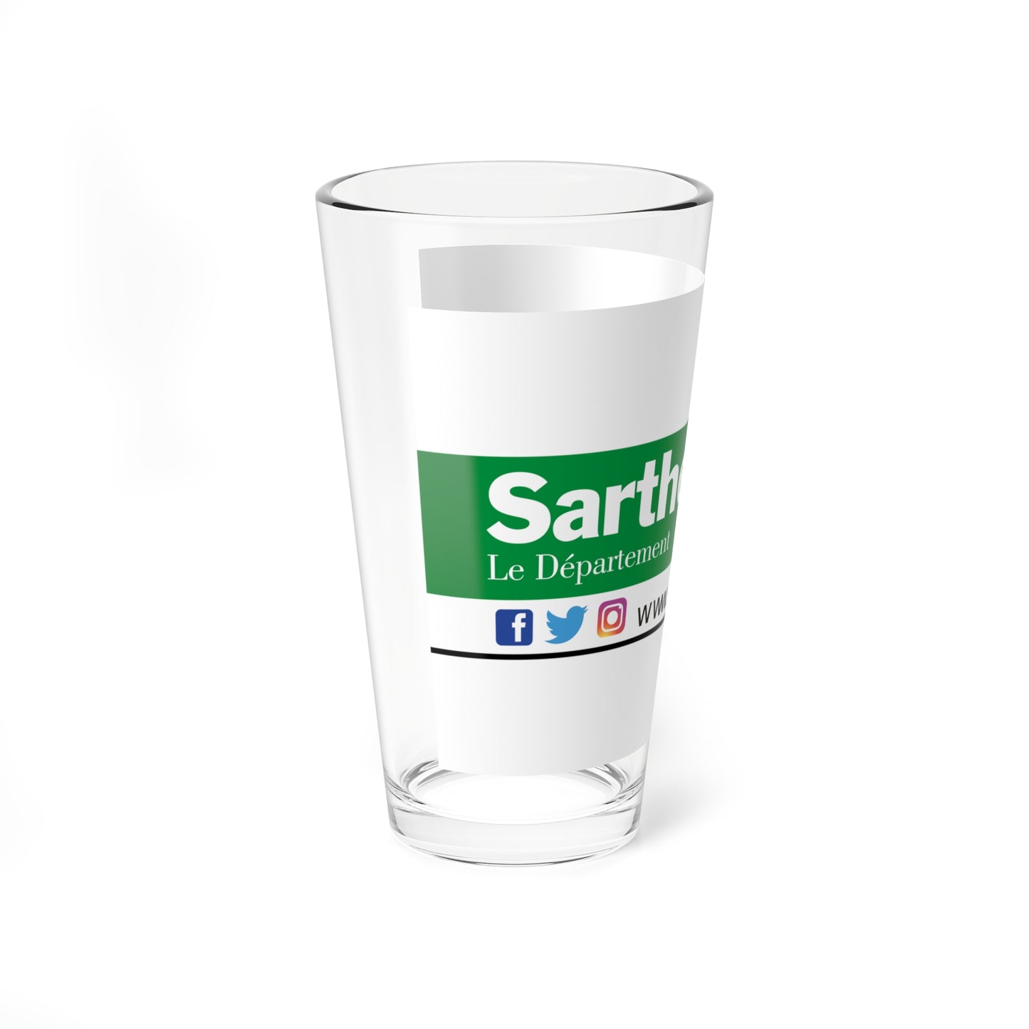 Flag of the Department of Sarthe (France) Pint Glass 16oz