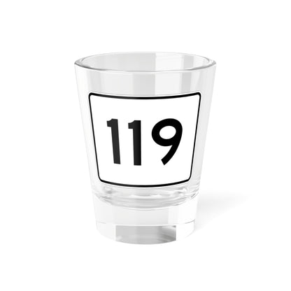 MA Route 119 (Massachusetts) (Road Sign) Shot Glass 1.5oz