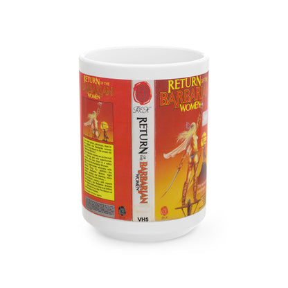 RETURN OF THE BARBARIAN WOMEN (VHS COVER) - White Coffee Mug