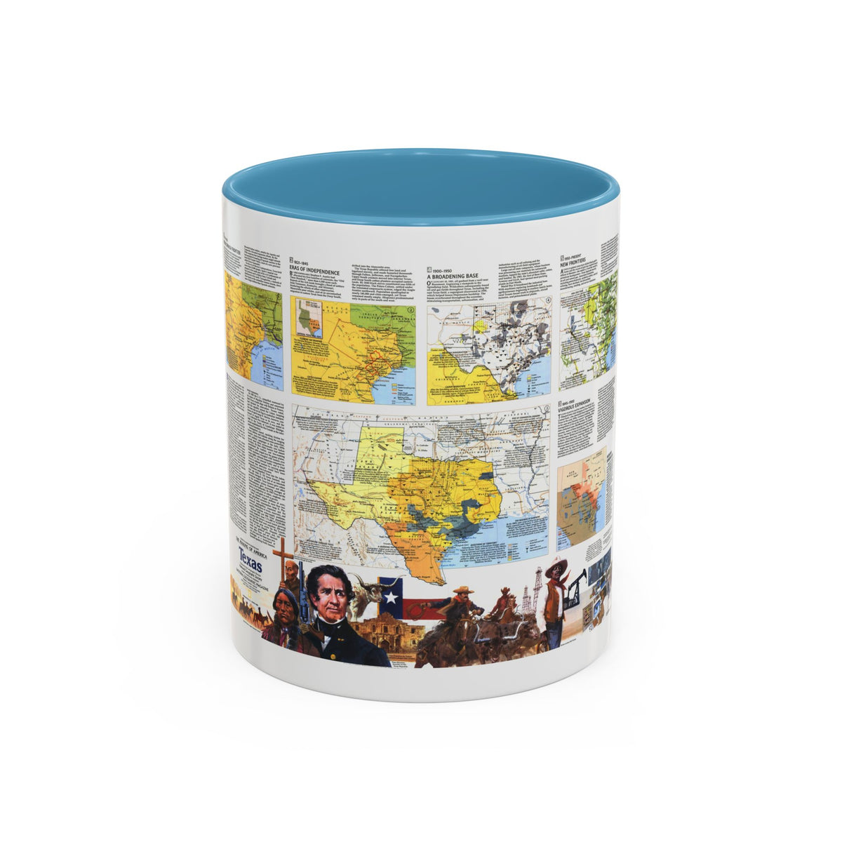 USA - Texas 2 (1986) (Map) Accent Coffee Mug