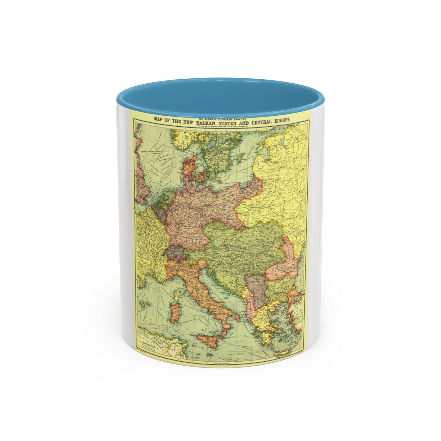 Europe, Central & the Balkan States (1915) (Map) Accent Coffee Mug