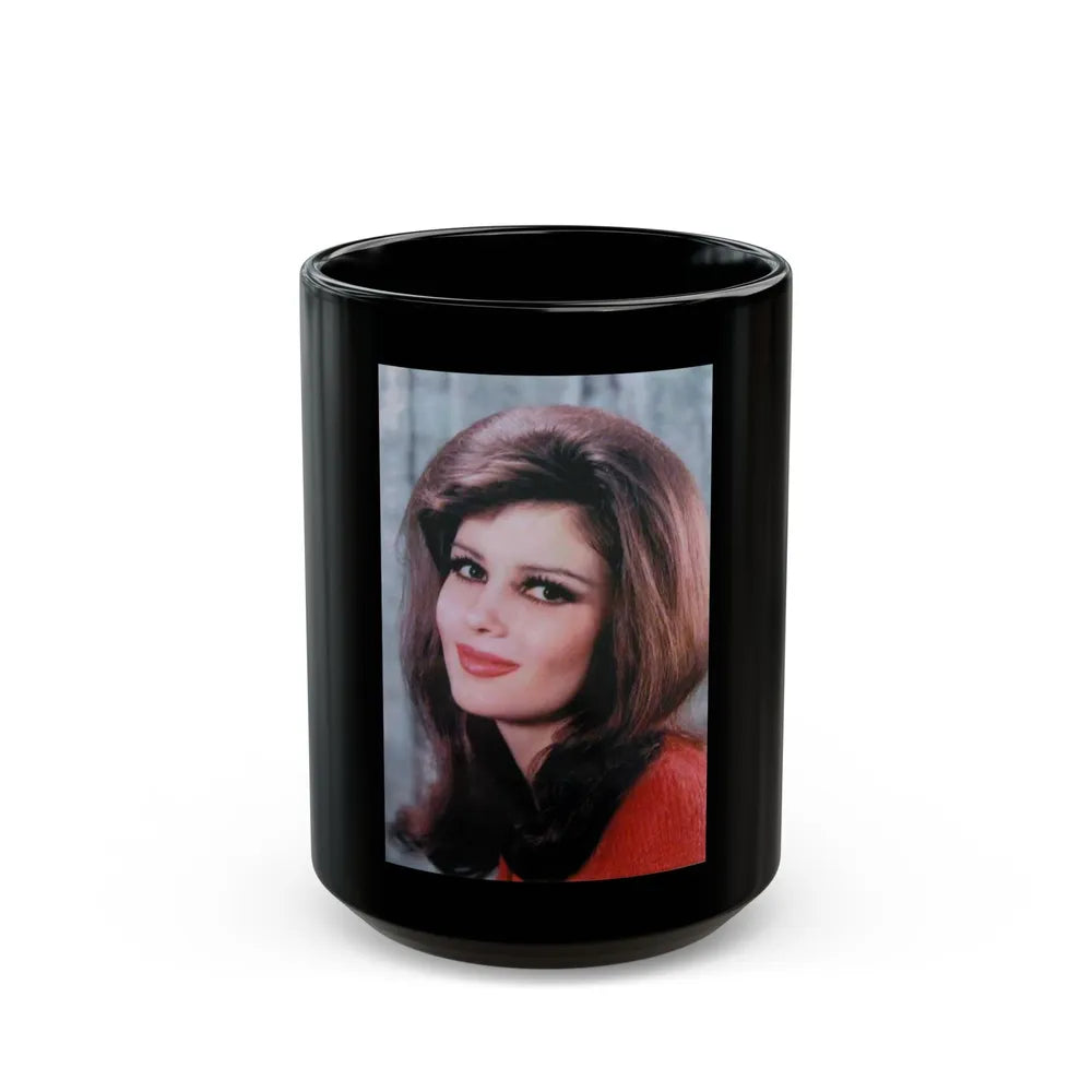 Pamela Tiffin #50 (Vintage Female Icon) Black Coffee Mug-15oz-Go Mug Yourself