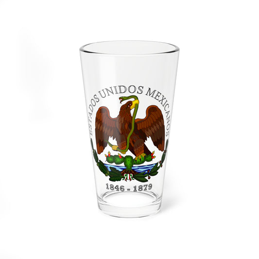 Esc Mex 1846 a 1879 EUM (Mexico) (Coat of Arms) Pint Glass 16oz