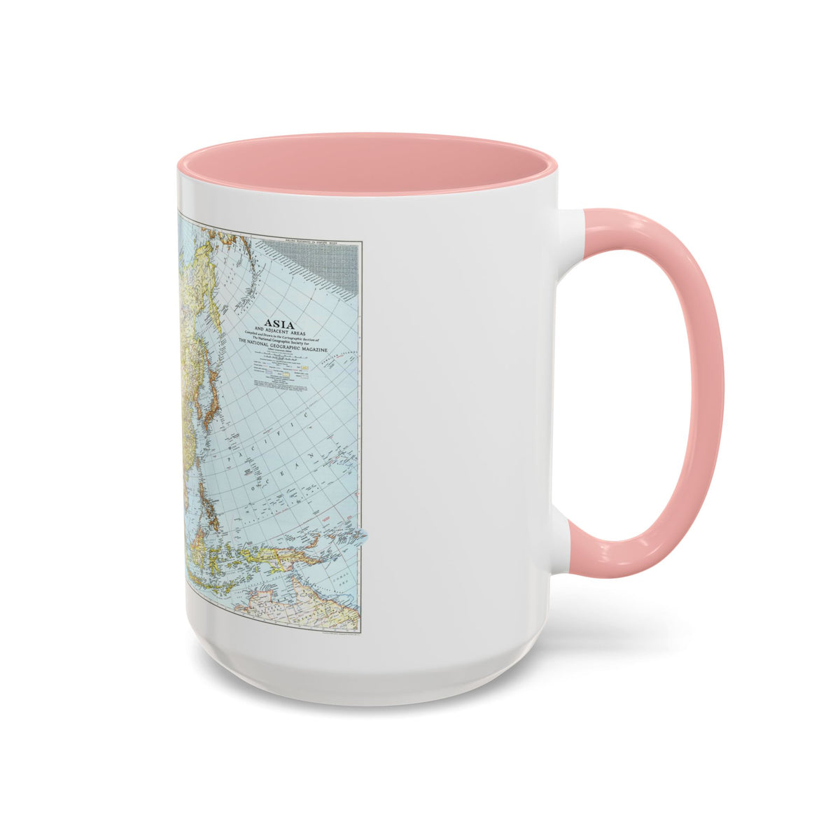 Asia and Adjacent Areas (1942) (Map) Accent Coffee Mug
