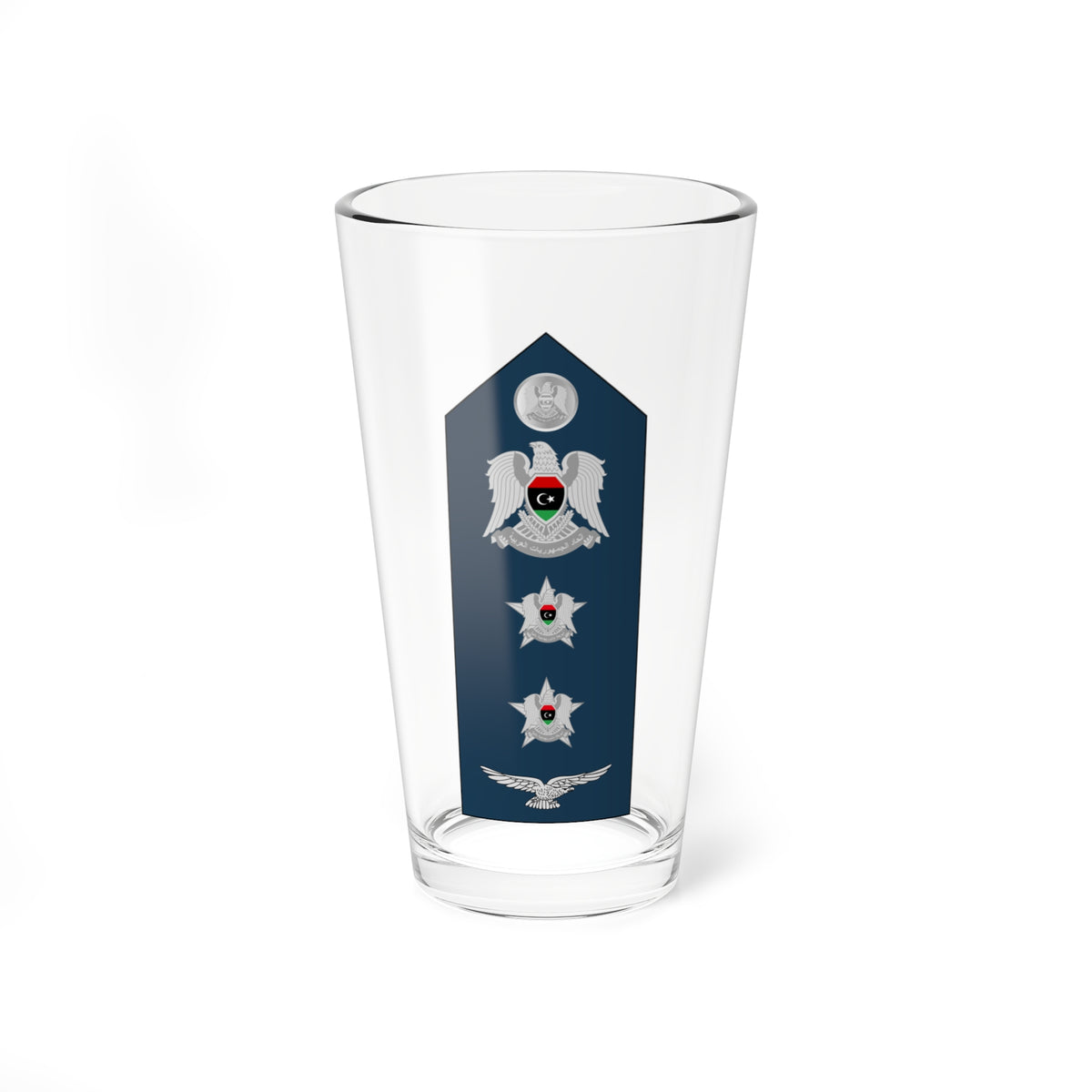 11.Libyan Air Force COL (Libya) (Military Rank) Pint Glass 16oz
