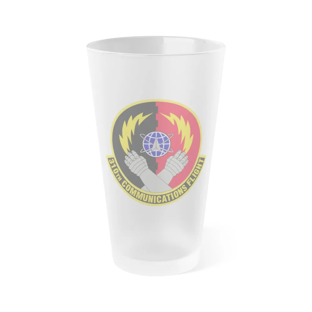 310th Communications Flight (U.S. Air Force) Frosted Pint Glass 16oz-16oz-Frosted-Go Mug Yourself