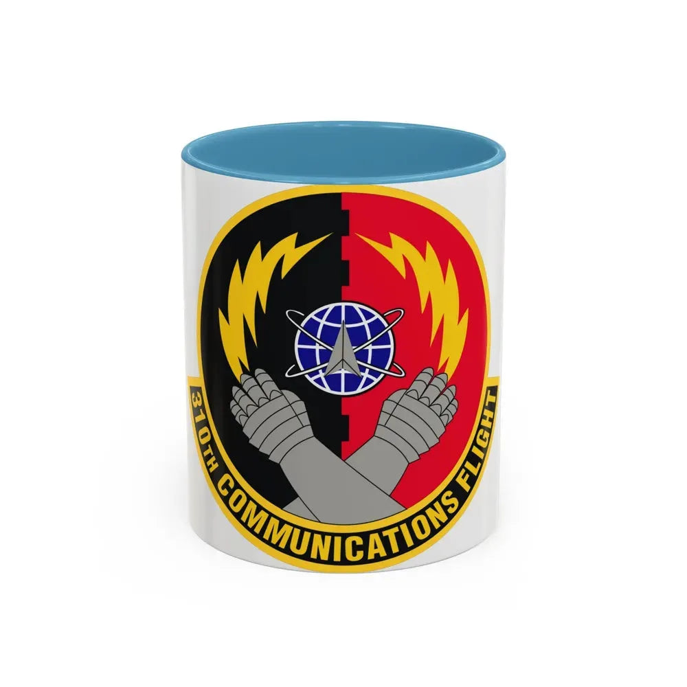 310th Communications Flight (U.S. Air Force) Accent Coffee Mug 11oz Light Blue - Go Mug Yourself