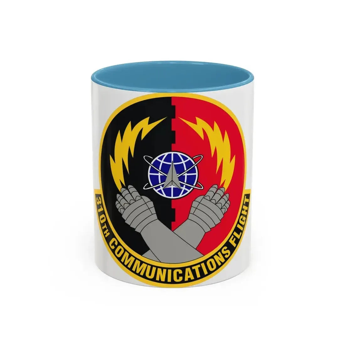 310th Communications Flight (U.S. Air Force) Accent Coffee Mug 11oz Light Blue - Go Mug Yourself