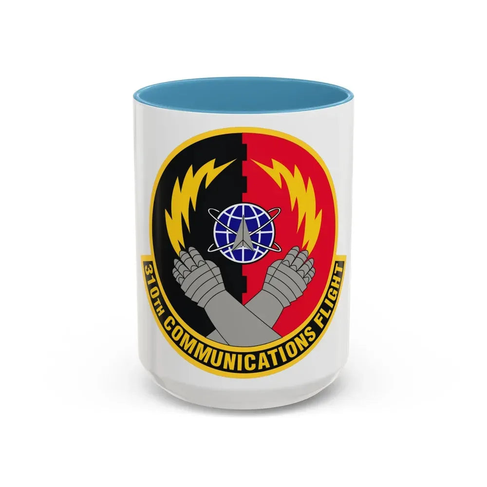 310th Communications Flight (U.S. Air Force) Accent Coffee Mug 15oz Light Blue - Go Mug Yourself