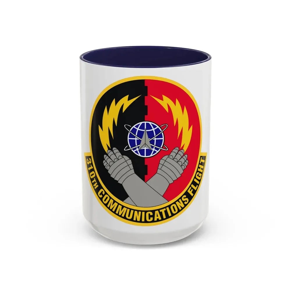 310th Communications Flight (U.S. Air Force) Accent Coffee Mug 15oz Navy - Go Mug Yourself