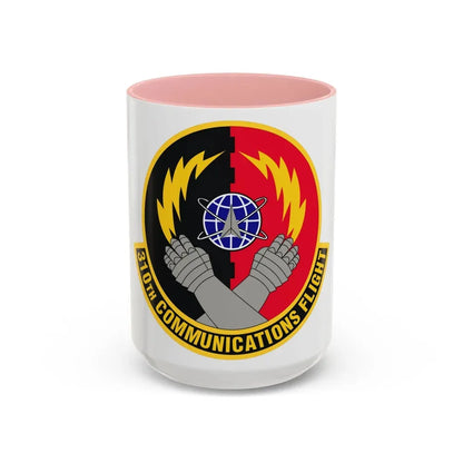 310th Communications Flight (U.S. Air Force) Accent Coffee Mug 15oz Pink - Go Mug Yourself