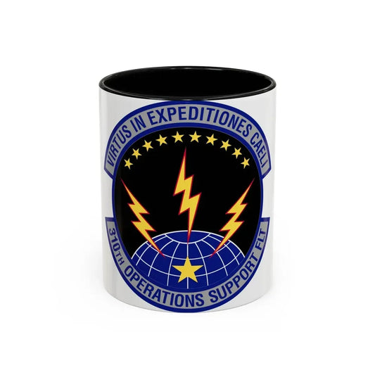 310th Operations Support Flight (U.S. Air Force) Accent Coffee Mug 11oz Black - Go Mug Yourself
