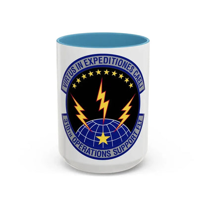 310th Operations Support Flight (U.S. Air Force) Accent Coffee Mug 15oz Light Blue - Go Mug Yourself
