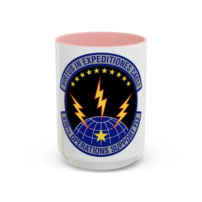 310th Operations Support Flight (U.S. Air Force) Accent Coffee Mug 15oz Pink - Go Mug Yourself