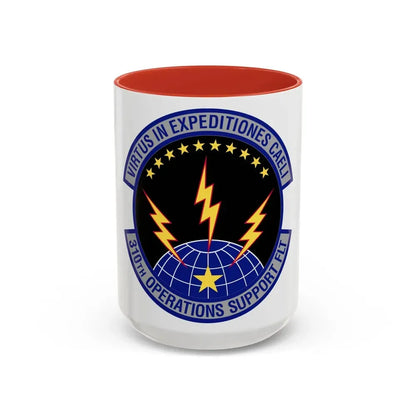 310th Operations Support Flight (U.S. Air Force) Accent Coffee Mug 15oz Red - Go Mug Yourself