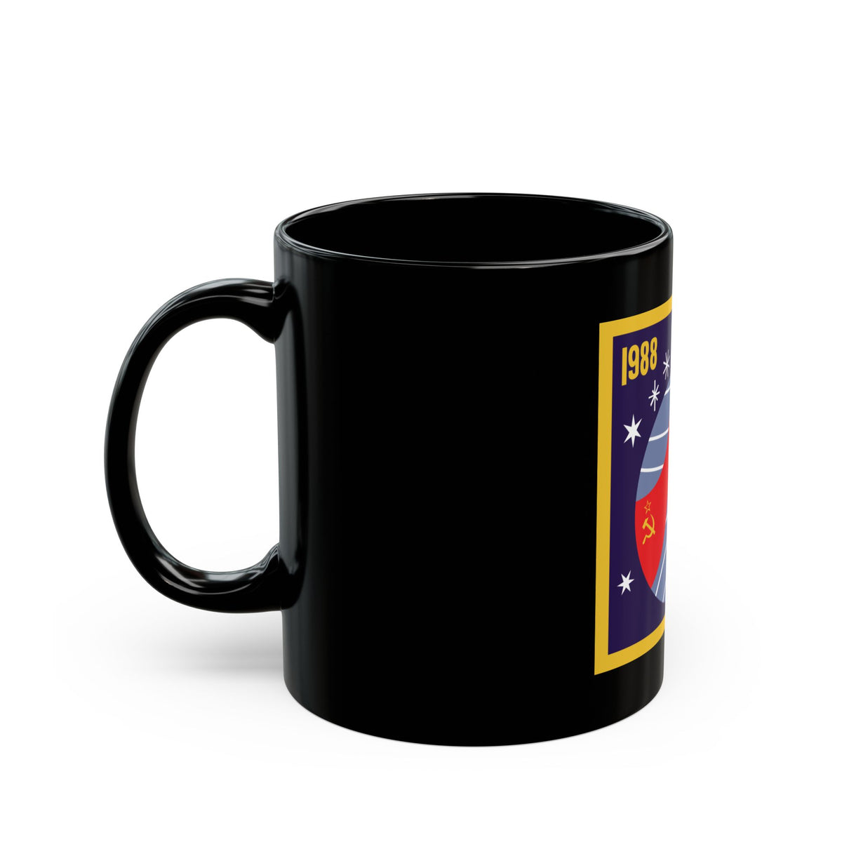 Soyuz TM-6 (Soyuz Programme) Black Coffee Mug