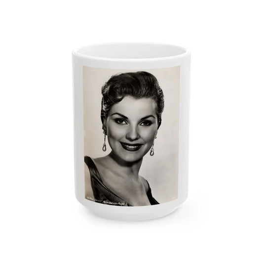 Debra Paget #688 (Vintage Female Icon) White Coffee Mug-15oz-Go Mug Yourself