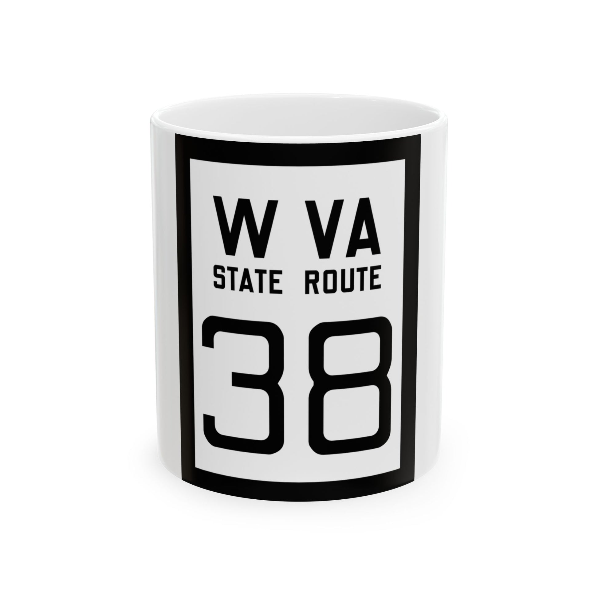WV-38 1922 (Virginia) (Road Sign) White Coffee Mug-11oz-Go Mug Yourself