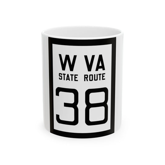 WV-38 1922 (Virginia) (Road Sign) White Coffee Mug-11oz-Go Mug Yourself