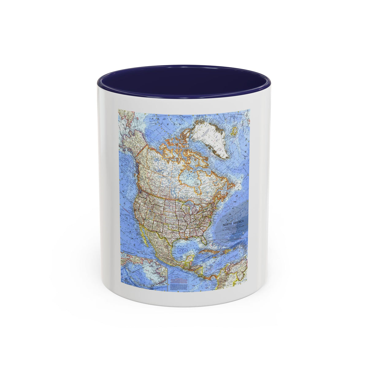 North America (1964) (Map) Accent Coffee Mug