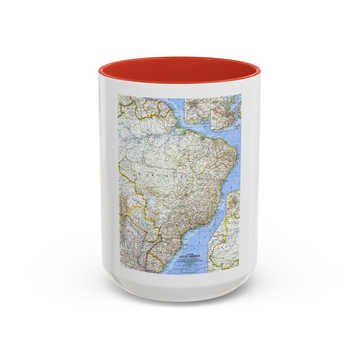 South America - Eastern (1962) (Map) Accent Coffee Mug