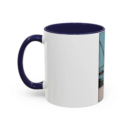 The 2 of Swords (Tarot Card) Accent Coffee Mug-Go Mug Yourself