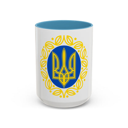 Coat of arms of Ukrainian People's Republic - Accent Coffee Mug