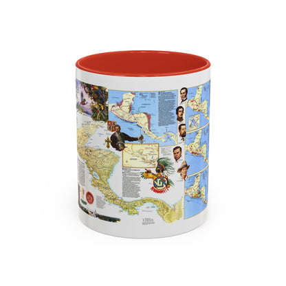 Central America Past and Present (1986) (Map) Accent Coffee Mug